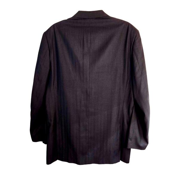 Berllino 42L Men's Blazer Gray Suit Coat Sport Jacket 3 Buttons 42 Long Large - Picture 6 of 7